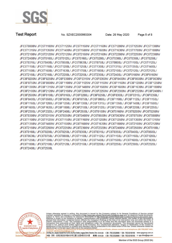 陶瓷管保險(xiǎn)絲SGS認(rèn)證報(bào)告5